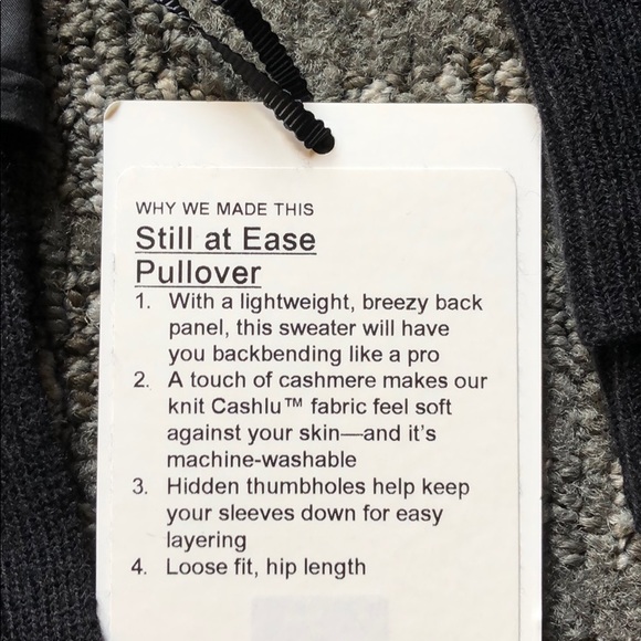 Lululemon Black Open Back Sweater Long Sleeve Sz 4 - Picture 4 of 4